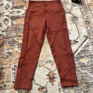 ALO Yoga Sculpted High-Rise Leggings in Rust